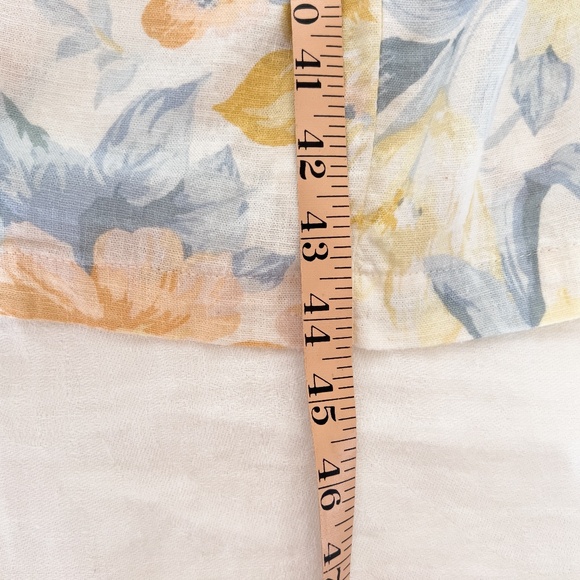 Abercrombie & Fitch Preppy Linen Tiered Floral Cottagecore Maxi Dress -  L Tall - Picture 15 of 16